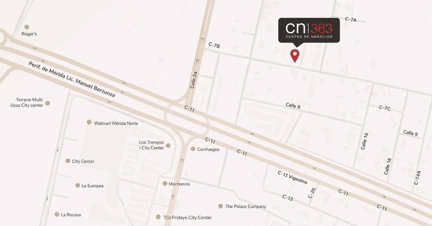 Ubicación cn363 — Calle 7B 363, zona norte de Mérida